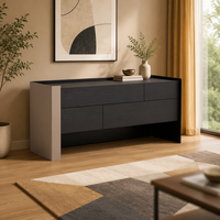 Table de couloir minimaliste en placage de chêne, meuble de salon, console nordique moderne avec rangement pour appartement haut de gamme