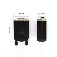 Connecteur DB9 sans soudure personnalisable, 2 rangées, 9 broches, RS232/485, connecteur mâle/femelle DB9, prise de port série