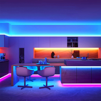 Rétroéclairage Smart LED TV 5V USB Flexible SMD5050 3m/4m/5m 30D/M Bandes Lumineuses LED avec Télécommande et Application Synchronisation Musicale