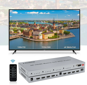 <span class=keywords><strong>HDMI</strong></span> Matrix <span class=keywords><strong>4X4</strong></span> พร้อมเสียงออก 4K 60Hz <span class=keywords><strong>HDMI</strong></span> 2.0 สวิตช์เมทริกซ์ 4 ใน 4 ออกเสียง <span class=keywords><strong>4X4</strong></span> <span class=keywords><strong>HDMI</strong></span> Matrix <span class=keywords><strong>Splitter</strong></span> สวิทช์ 4K 30Hz - Product Image 6