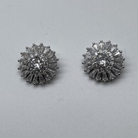 Buttons unik desain mewah kustom bunga berlian imitasi kristal zirkon tombol untuk Sweater/mantel wanita garmen aksesoris