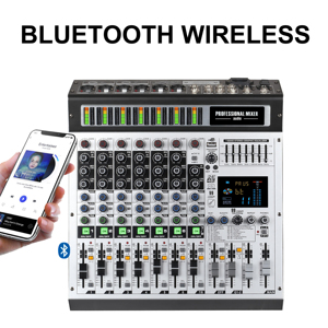 Xtuga MK8/12 được xây dựng trong 99 DSP kỹ thuật số Reverb hiệu ứng 8/12 kênh kỹ thuật số chuyên nghiệp âm thanh mixer với 2 marshals trộn giao diện điều khiển - Product Image 4