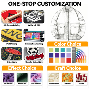 Мужская Высококачественная бейсбольная куртка-бомбер под заказ, модная и повседневная куртка-бомбер, Женская бейсбольная куртка. - Product Image 5