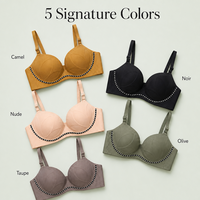 Soutien-gorge push-up côtelé Arc avec double rangée de strass, bande de maintien large, sans armatures, bretelles larges, soutien-gorge personnalisé pour femme