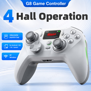 คอนโทรลเลอร์เกมไร้สาย G8 พร้อมจอยสติ๊กแบบมีสาย 1000Hz  ปรับระดับได้  หน้าจออัจฉริยะ สำหรับ PC Switch Android iOS - Product Image 1
