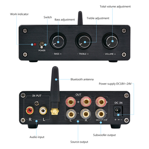 2,1 canal <span class=keywords><strong>Bluetooth</strong></span> 4,0 <span class=keywords><strong>Amplificador</strong></span> de potencia de Audio Digital 2*<span class=keywords><strong>50W</strong></span> + <span class=keywords><strong>100W</strong></span> con Control de tono DC18V-24V <span class=keywords><strong>Amplificador</strong></span> - Product Image 4