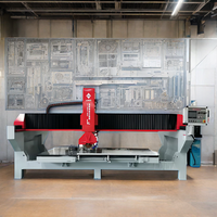 Scie à pont CNC 4 axes AITAO pour granit et marbre, machine de découpe de pierre 15kW, écologique, avec moteur de chanfreinage à 45 degrés, roulement 380V 1