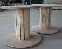 Carrete de Madera Resistente para Cable Eléctrico, Cable de Fibra Óptica y Rollos Industriales