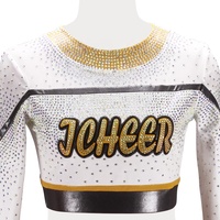 Costume de cheerleader pour lycéenne, uniforme de cheerleading, uniforme de danse All Star, manches longues