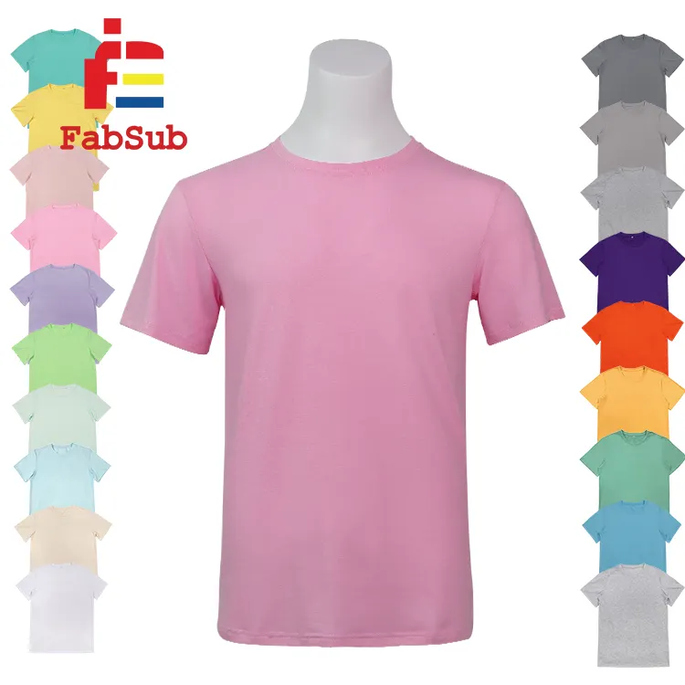 Factory Good quality Sublimation white polyester shirt 100% polyester shirt cotton feel Dye sublimation t shirt blank