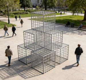 Welded <strong>Wire</strong> Mesh Gabion Wall Construction Garden Retaining 50mm 6mm Made Galvanized Iron Steel <strong>Wire</strong> Bending Included Fences - Product Image 6
