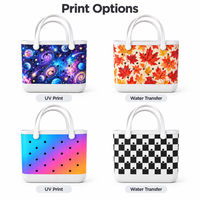 Geprinte EVA strandtas, meerdere maten, waterdicht, watertransfer UV-print, handtas, DIY bedelgat, zomer, reizen, groothandel