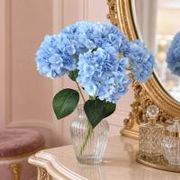 Branche d'hortensia artificielle en soie, fausse fleur d'hortensia multi-têtes, décoration de mariage et fournitures, décoration de vase pour la maison