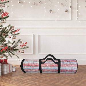 Sac de rangement pour cadeaux de Noël, rond, en tissu non tissé, avec poignée, pour le rangement des fêtes - Product Image 4