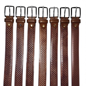 Ready Stock Hot Sale Italian Luxury Vintage Custom Length Genuine Cow Hide Leather Steel Waterproof Fancy Western Solid Square - Product Image 4