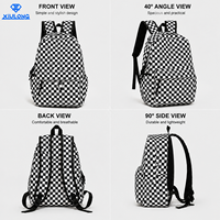 Sac à dos antivol Oxford imperméable à carreaux grande capacité pour lycéens et étudiants, vente directe usine