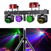 Éclairage de scène professionnel portable pour DJ, équipement de discothèque, bar, éclairage LED RGBW 4 en 1 avec support