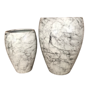 Hot Selling Fibre Glass Flowers Planters Pots Set 3-4 Pieces Durable Lightweight Eco-Friendly Vintage Style All-Season - Product Image 2