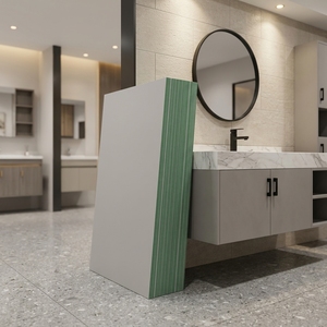 Pannello <span class=keywords><strong>MDF</strong></span> CARB P2 Melaminico 18mm per Armadietti, <span class=keywords><strong>MDF</strong></span> HMR (Alta Resistenza all'Umidità) con Anima Verde per Mobili da Cucina - Product Image 3