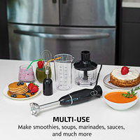 Mixeur Plongeant Commercial Portable Multifonctionnel 300W à Moteur Électrique en Cuivre Pur, Vitesse Variable, Idéal pour la Maison et l'Hôtel - Meilleures Ventes