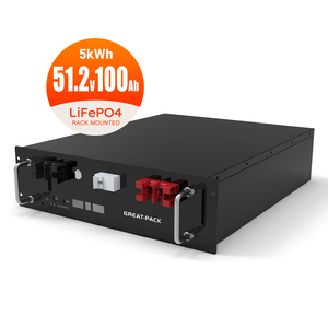 Batería de Almacenamiento de Energía para el Hogar, Híbrida, Apilable, de 51.2V 100Ah, con Garantía de 10 Años - Product Image 1