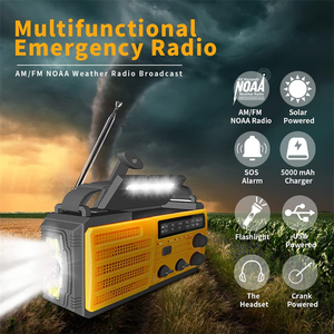 Lampe de poche d'urgence Portable <span class=keywords><strong>Radio</strong></span> manivelle et énergie solaire pour la survie NOAA lecture et observation de la météo avec <span class=keywords><strong>veilleuse</strong></span> - Product Image 2