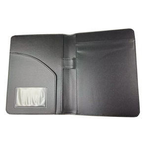 Pu da A5 máy tính xách tay bìa với giấy notepad tùy chỉnh dập nổi biểu tượng tài liệu thư mục thẻ Túi Túi bút móc chủ padfolio - Product Image 2