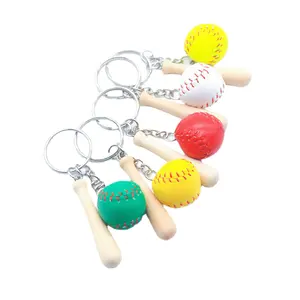 Portachiavi mazza da Baseball souvenir sport Mini baseball softball borsa artigianale pendente decorazione appesa fabbrica