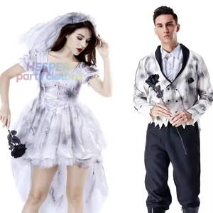 Disfraz de Pareja para Cosplay de la Película HP Halloween, Disfraces de Vampiro y Fantasma con Broche, Atuendo de Diablo Elegante para Mujeres y Hombres - Product Image 1