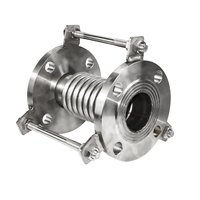 Compensateur de dilatation axial à soufflet à bride en acier inoxydable avec tirants DN50 DN80 DN100 DN150 DN200