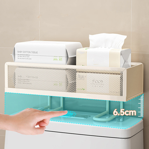 Organizador de Ducha <span class=keywords><strong>para</strong></span> Baños, Estante de Almacenamiento Metálico Negro, <span class=keywords><strong>Sin</strong></span> Perforaciones, <span class=keywords><strong>para</strong></span> Montar en la Pared - Product Image 2