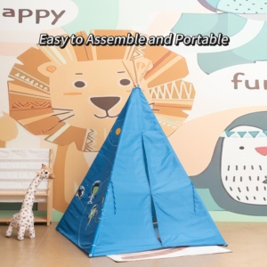 Carpa <span class=keywords><strong>Tipi</strong></span> Plegable Grande para Niños, de Lona de Algodón, para Interiores y Exteriores, Casa de Juegos Infantil, con Logotipo Personalizado, Portátil, para Niños y Niñas - Product Image 4