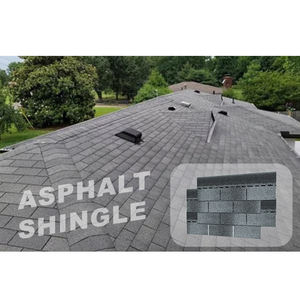 Bardeaux de <span class=keywords><strong>toiture</strong></span> en asphalte à 3 languettes abordables, panneaux bitumineux en fibre de verre isolés thermiquement, adaptés à divers projets de <span class=keywords><strong>toiture</strong></span> - Product Image 3