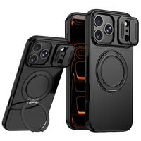 Coque de téléphone magnétique 2-en-1 en TPU et PC de haute qualité avec anneau rotatif à 360° et protection intégrale antichoc pour iPhone 17 18 16 Pro Max