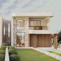 Villa en acier léger de luxe, design moderne, construction rapide