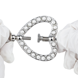 QKKQ Pinces à tétons en forme de cœur, pinces à ressort <span class=keywords><strong>BDSM</strong></span>, accessoires pour les seins, stimulation de la douleur des tétons, pinces à ressort pour tétons, jouets sexuels pour femmes - Product Image 4