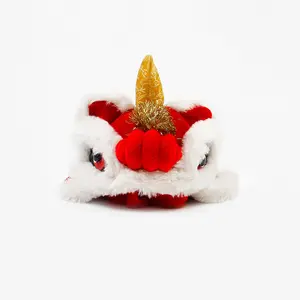 Superventas de gama alta Año Nuevo estilo chino despertar León cumpleaños vestido étnico mascota gato fiesta suministros perro fiesta tocado