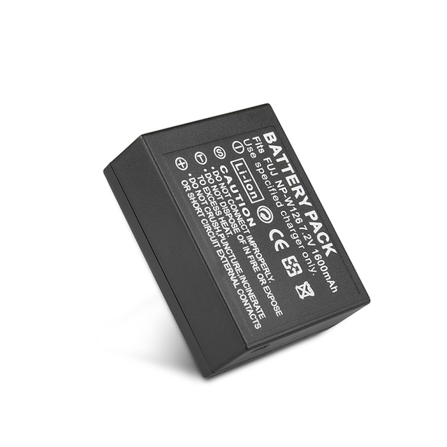 Long Lasting 1600mAh 7.2V Replacement Camera NP-W126 Solid State Rechargeable Battery LiCoO2 Cathode 95m Internal