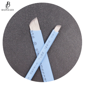 Biomaser ceja del tatuaje agujas 3D aguja de bordado/0,18/0,2/0,25mm pines nano microblading agujas para - Product Image 3