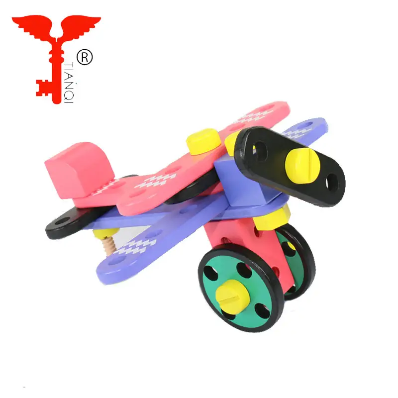 kids child boy girl baby infant children Safety intelligent educational wooden toys wood toy tool assembly aircraft robot rooter