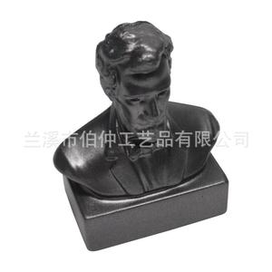 Estatua de Busto de Lincoln, Mini Figura Coleccionable de Aleación Plateada, Decoración - Product Image 2