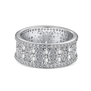 Dylam <b>Dainty</b> 925 Sterling Silver Rhodium Plated Fine Fashion Jewelry Women 5A Cubic Zirconia Eternity Band Bridal Jewelry <b>Rings</b> - Product Image 1