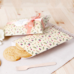 Portable Folding Pillow <b>Box</b> Made of White Cardboard with Ribbon Embossing Four-Color Printing for Creative <b>Small</b> Gifts Snacks - Product Image 5