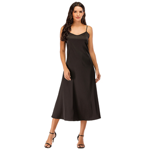 Abito lungo da donna con <span class=keywords><strong>camicia</strong></span> a righe e maniche corte alla moda abiti Casual senza maniche Casual da donna - Product Image 1