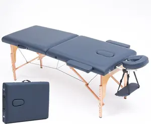 Supplier Wholesale European Beech Wooden Portable Folding Lash Bed Massage Table