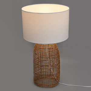 JLT-R12 Natural Rattan <strong>Bamboo</strong> Base <strong>Table</strong> <strong>Lamp</strong> for Restaurant Coffee Shop - Product Image 2