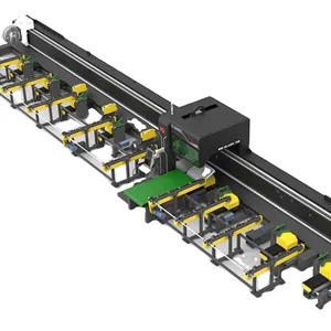 Máquina de corte láser automática para construcción, puente de acero de gran tamaño, haz de acero H, tubo de 450mm y 550mm, FLT-8045ET