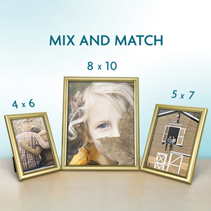 Cadre photo en plastique doré au design tendance personnalisé 4x6 5x7 8x10 8.5x11 pour décoration murale de table en bois argenté - Product Image 5