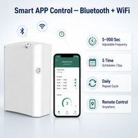Diffuseur de parfum commercial mural ou de bureau pour HVAC, 500 ml, 800-1200 m³, WiFi, Bluetooth, application, 5 minuteurs, 10 W, pour hall d'hôtel, OEM, prise US EU UK AU