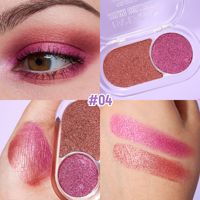 Palette de fards à paupières deux couleurs HANDAIYAN H2065 – Vente en gros, étanche, marque privée, maquillage pour les yeux, offre en vrac